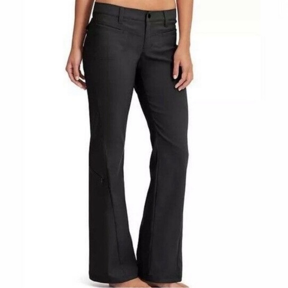 Athleta Dipper Pants Black Nylon Hiking tactical cargo 10 Long Tall 34” inseam - Picture 2 of 11